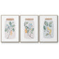 Muted Spring Arrangement I - Framed Premium Gallery Wrapped Canvas L Frame 3 Piece Set - Ready to Hang