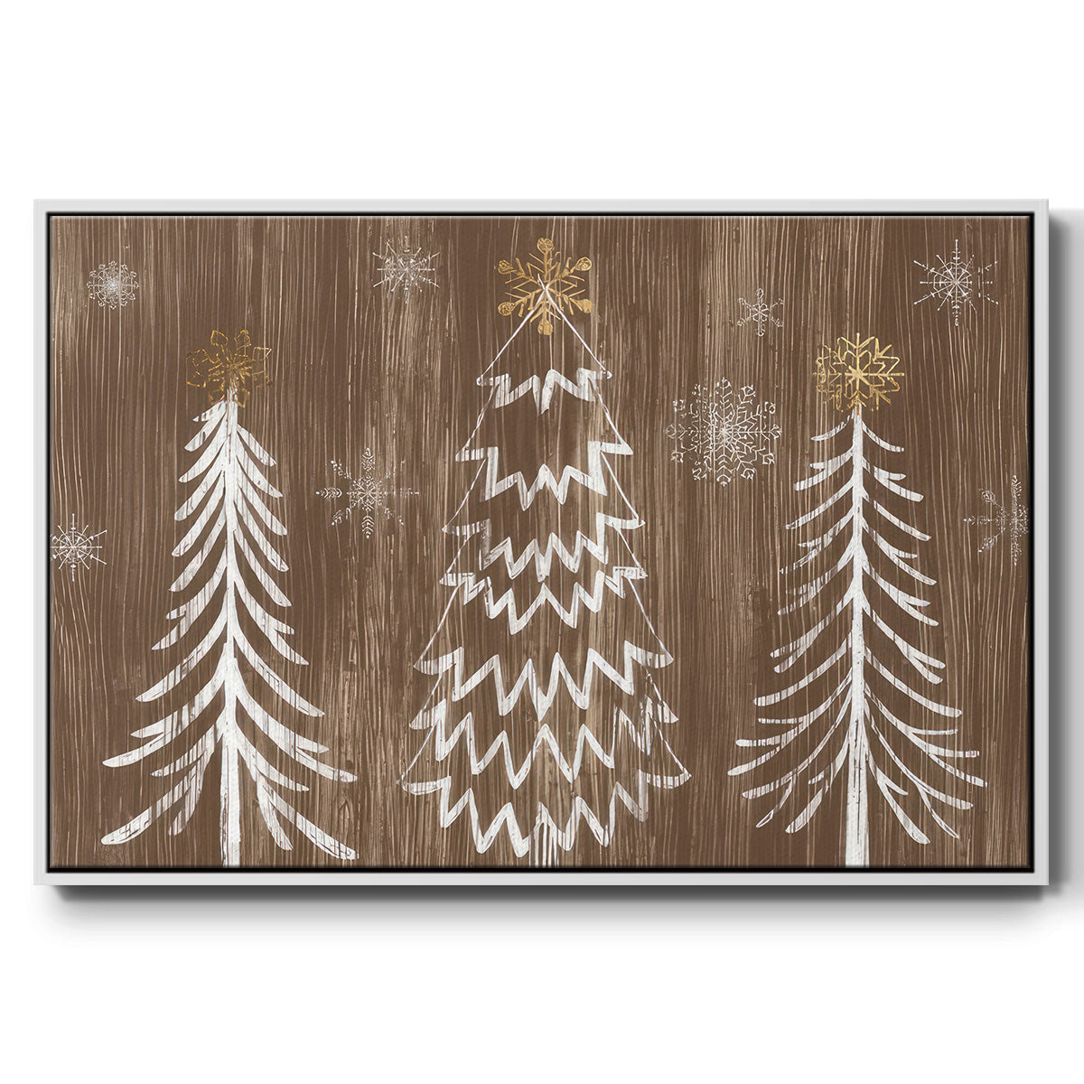 Barnwood Wonderland Collection A - Framed Gallery Wrapped Canvas in Floating Frame