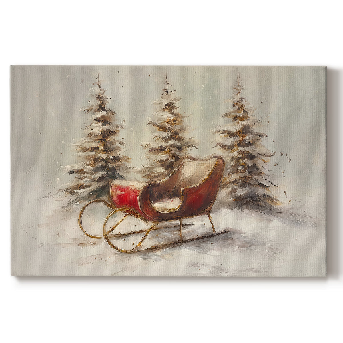 Tinsel-Gold Whisper of Evergreen - Canvas Art Print