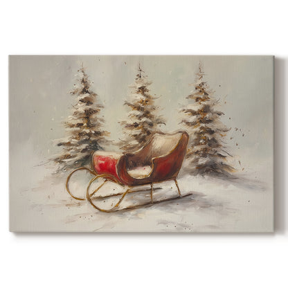 Tinsel-Gold Whisper of Evergreen - Canvas Art Print