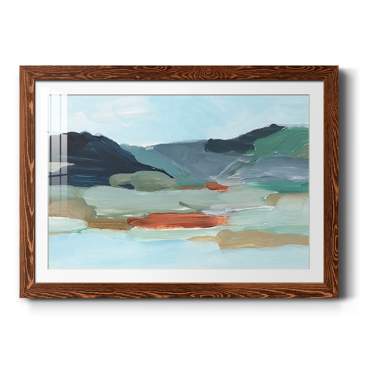 Autumn Mountains II - Barnwood Framed Art Print