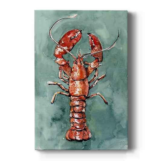 Aquatic Lobster II Premium Gallery Wrapped Canvas - Ready to Hang