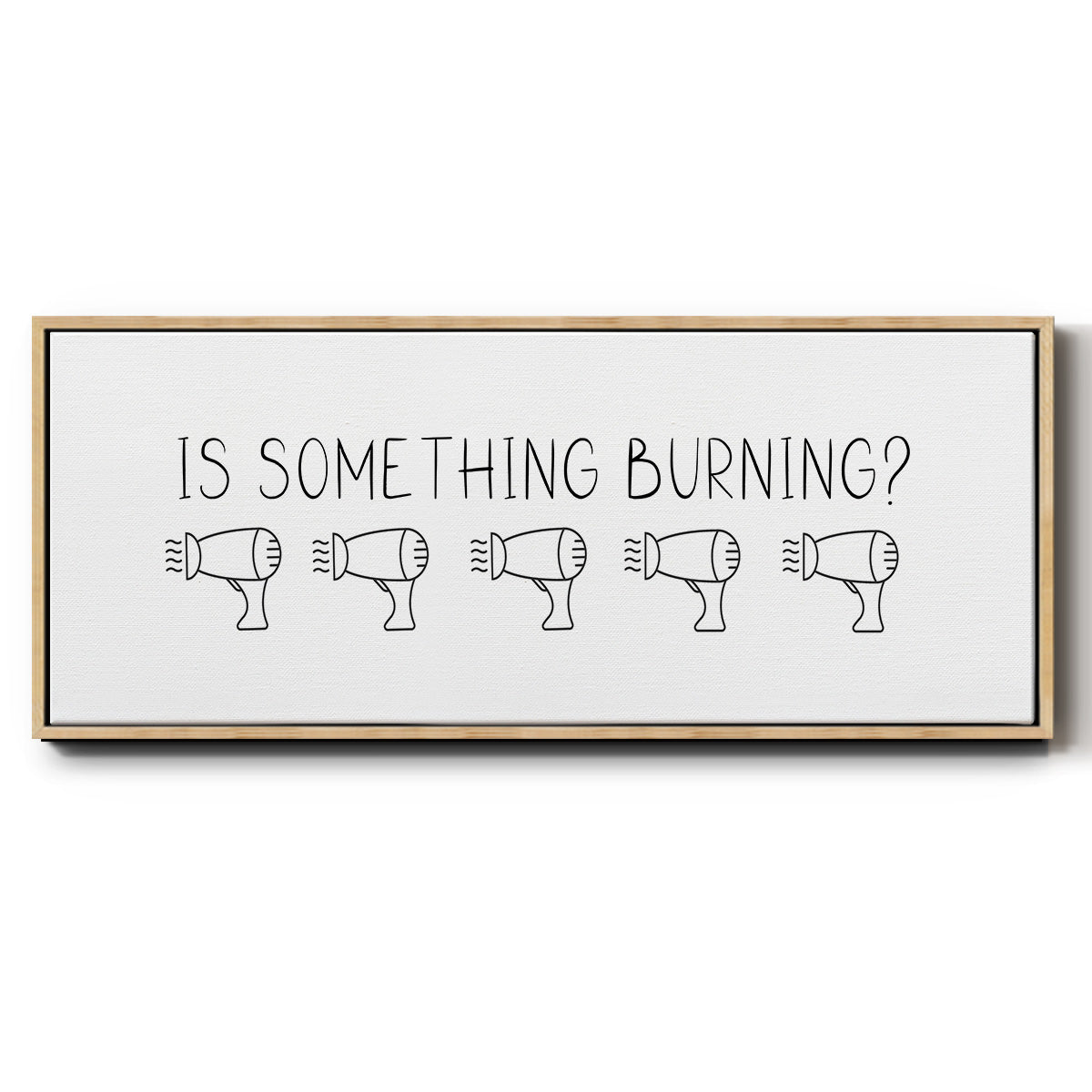 Is Something Burning? - Floater Framed Canvas Print