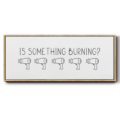 Is Something Burning? - Floater Framed Canvas Print