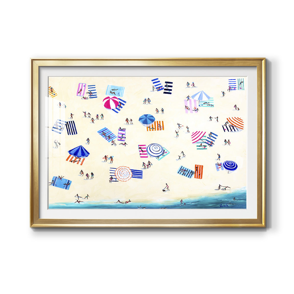 Colorful Beach Premium Framed Print - Ready to Hang