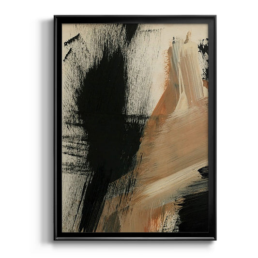 Baked Paintstrokes I - Modern Framed Canvas Print
