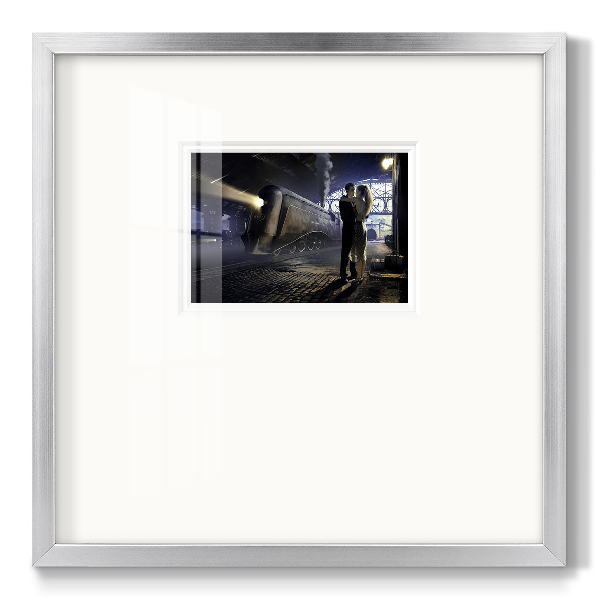 Train Depot - Double Matboard Framed Print