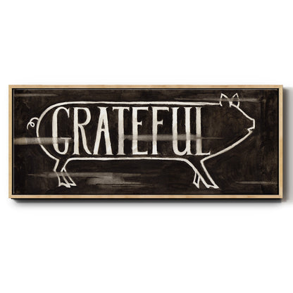 Grateful Pig - Floater Framed Canvas Print