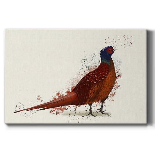 Pheasant Splash 4 Premium Gallery Wrapped Canvas - Ready to Hang