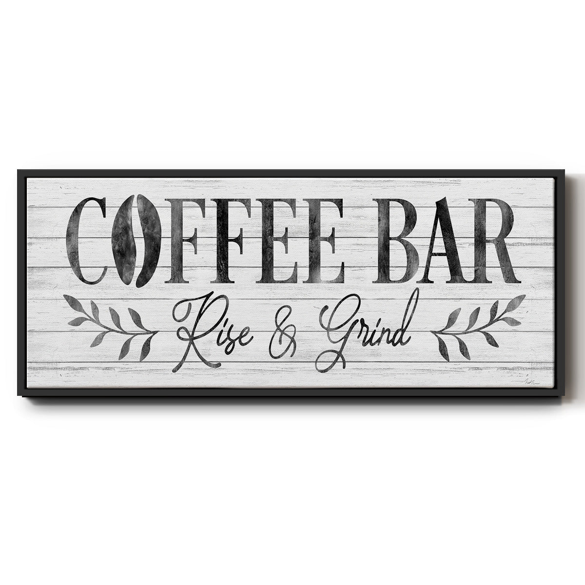 Coffee Bar - Floater Framed Canvas Print