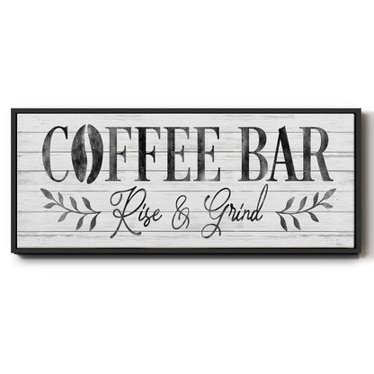 Coffee Bar - Floater Framed Canvas Print