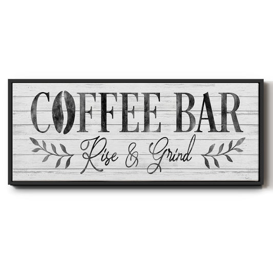 Coffee Bar - Floater Framed Canvas Print