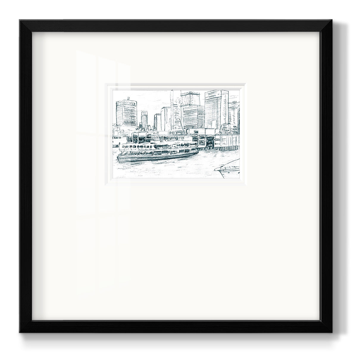 Ferryboats IV - Double Matboard Framed Print