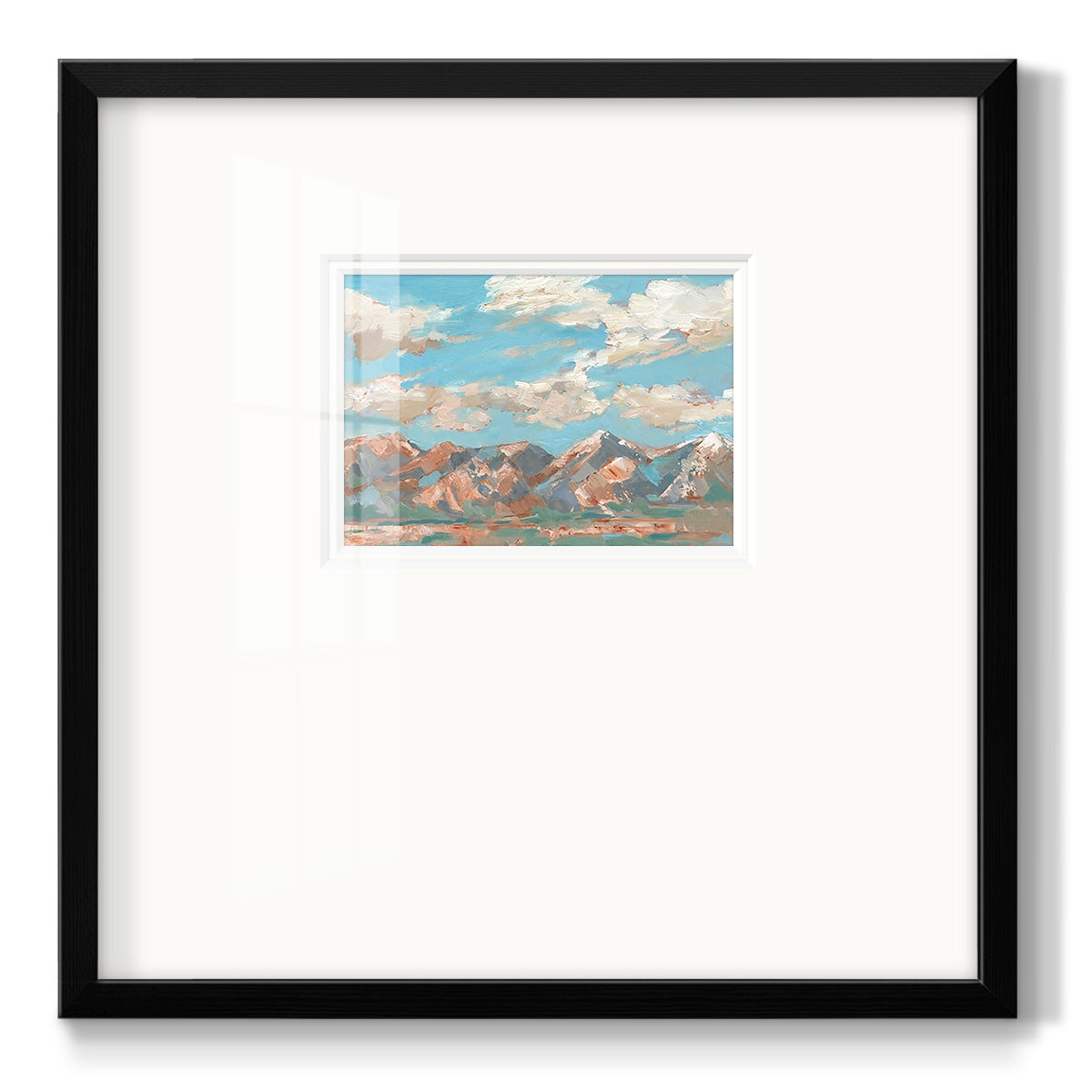 Pastel Western Vista I - Double Matboard Framed Print