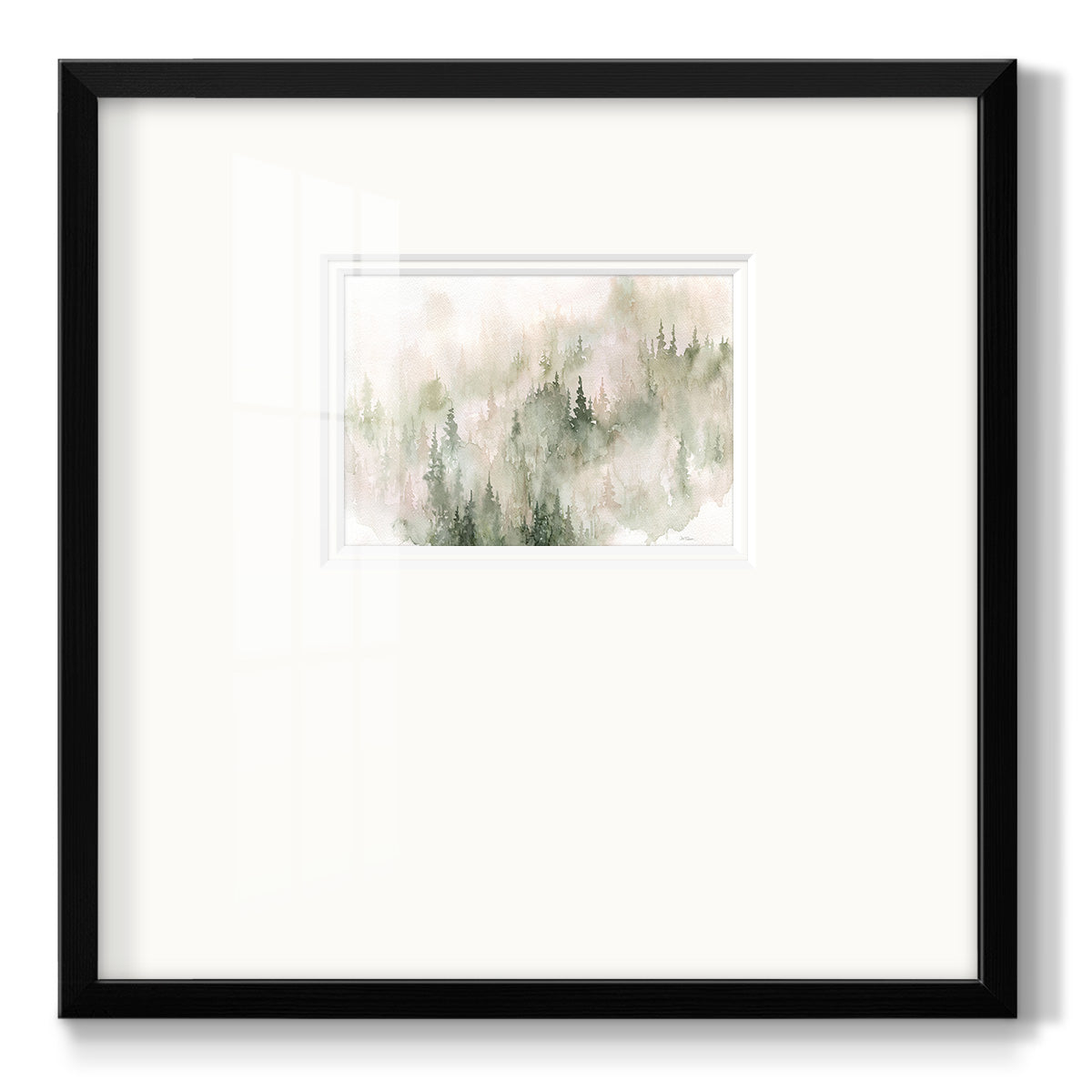 Misty Mountain Sides - Double Matboard Framed Print