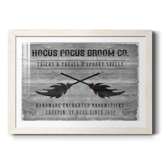 Hocus Pocus Broom Co. - Barnwood Framed Art Print