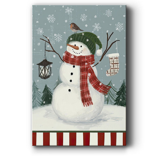 Jolly Snowman Collection B - Gallery Wrapped Canvas