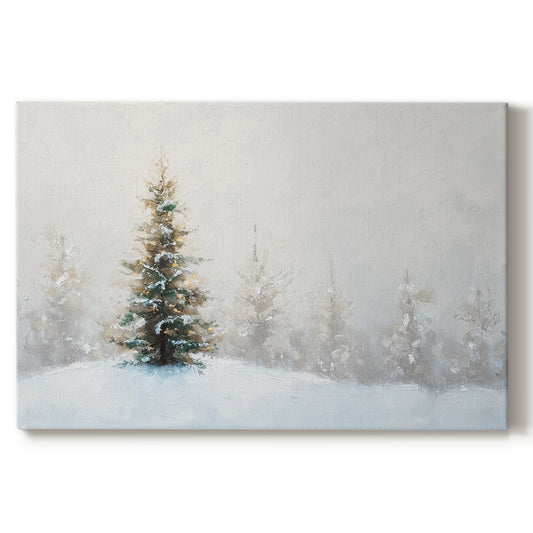 Frostlit Evergreen Parish - Canvas Art Print