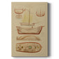 Antique Ship Plan III Premium Gallery Wrapped Canvas - Ready to Hang