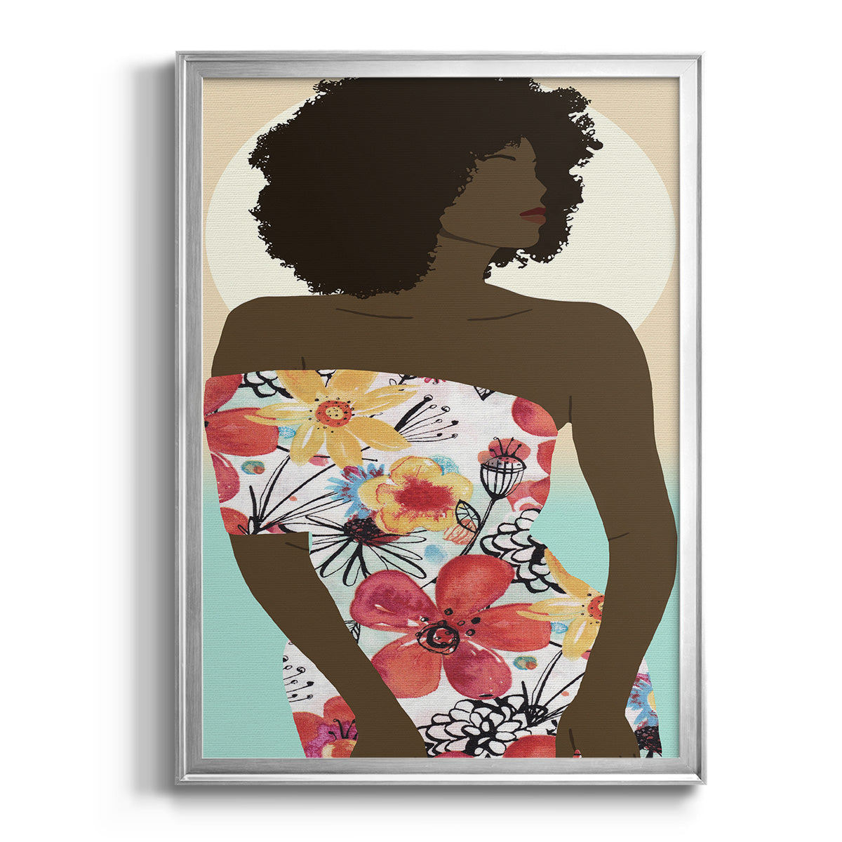 You Go Woman II - Modern Framed Canvas Print