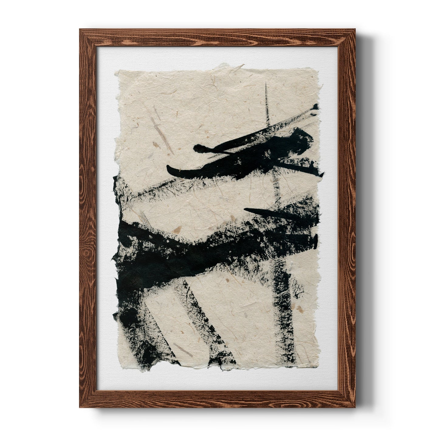 Lines Crossed II - Barnwood Framed Canvas Print