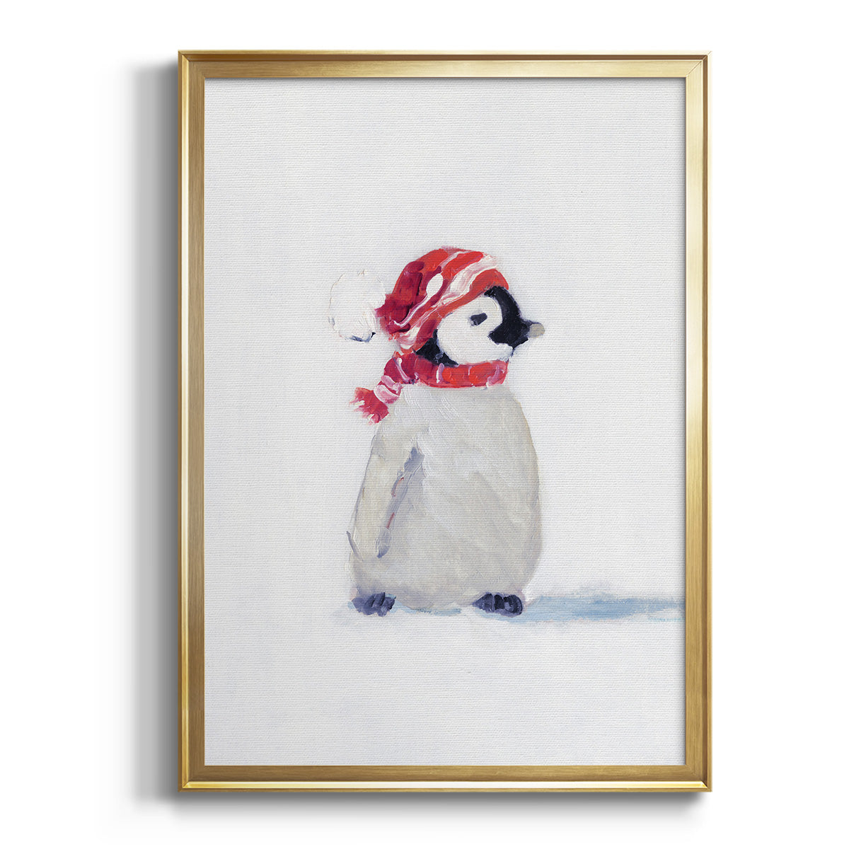 Penguin Play I - Modern Framed Canvas Print