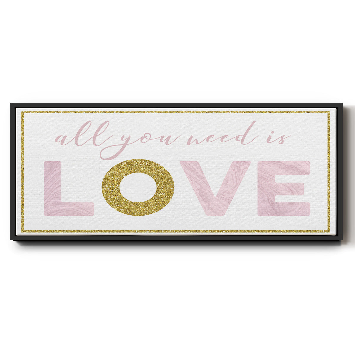 All You Need is Love - Floater Framed Canvas Print