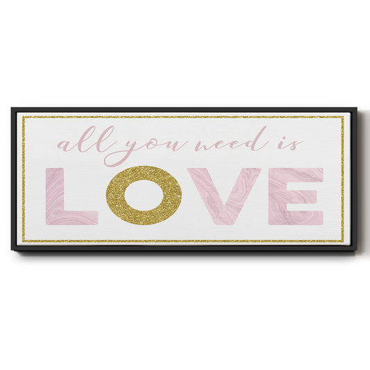 All You Need is Love - Floater Framed Canvas Print