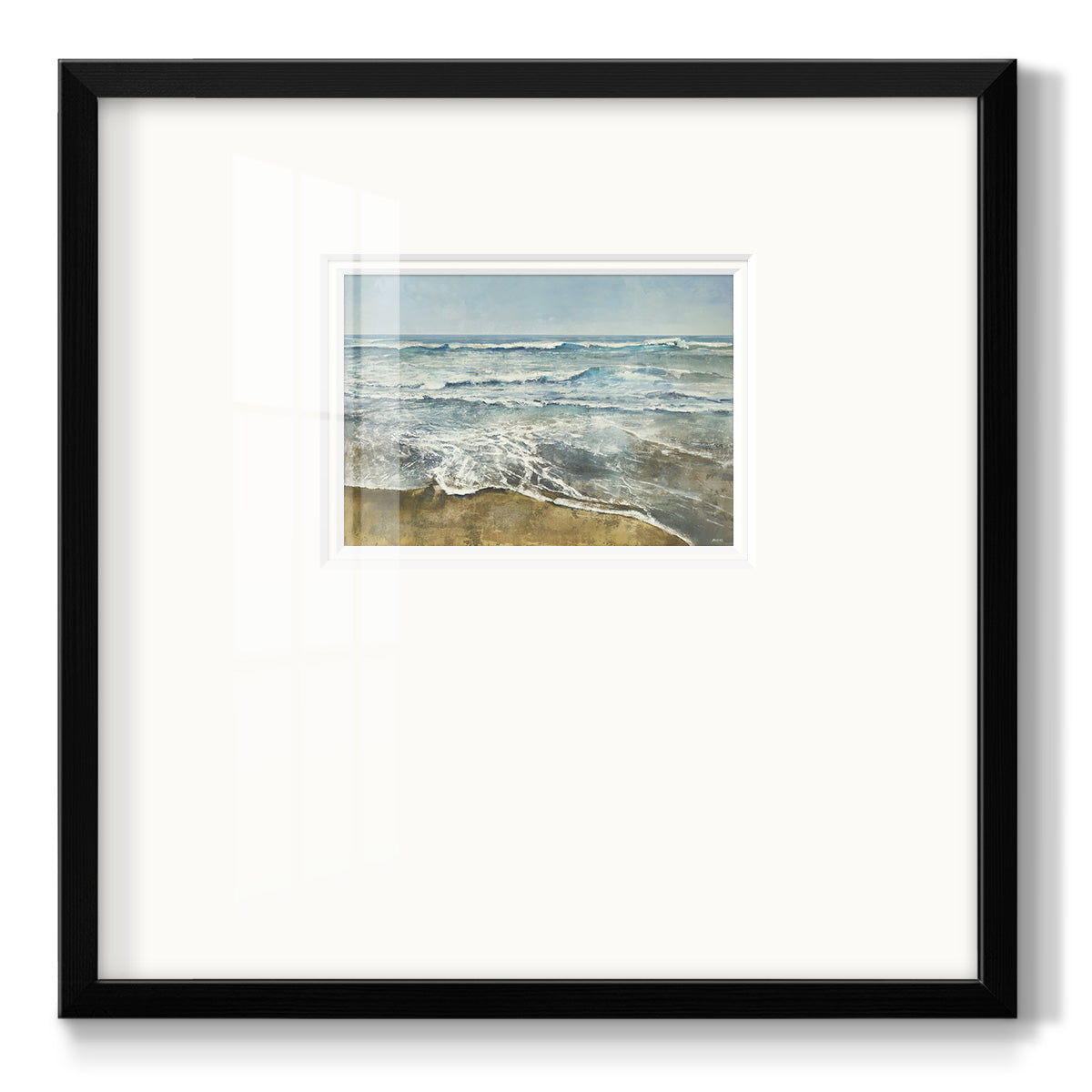 BEACHCOMBING Premium Framed Print Double Matboard