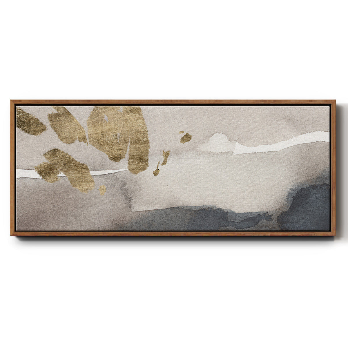 Watercolor with Gold III - Floater Framed Canvas Print