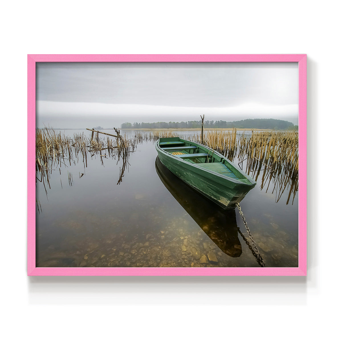 Green One - Restickable Framed Art Print