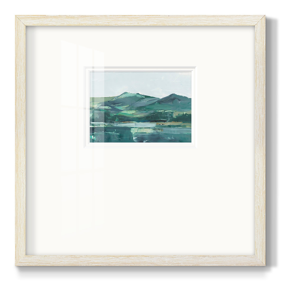 Green Grey Mountains II Premium Framed Print Double Matboard