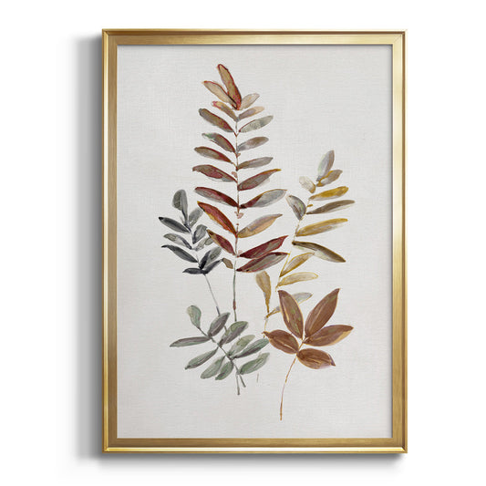 Autumn Leaves I - Modern Framed Canvas Print