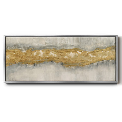 Golden Stream - Floater Framed Canvas Print