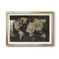 Safari World Map - Modern Framed Art Print