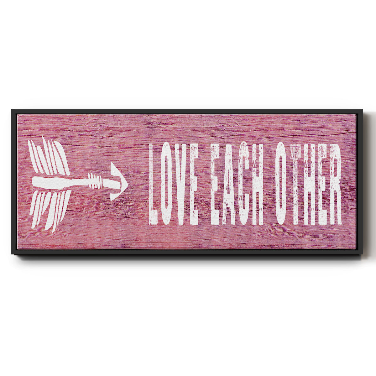 Love Each Other - Floater Framed Canvas Print