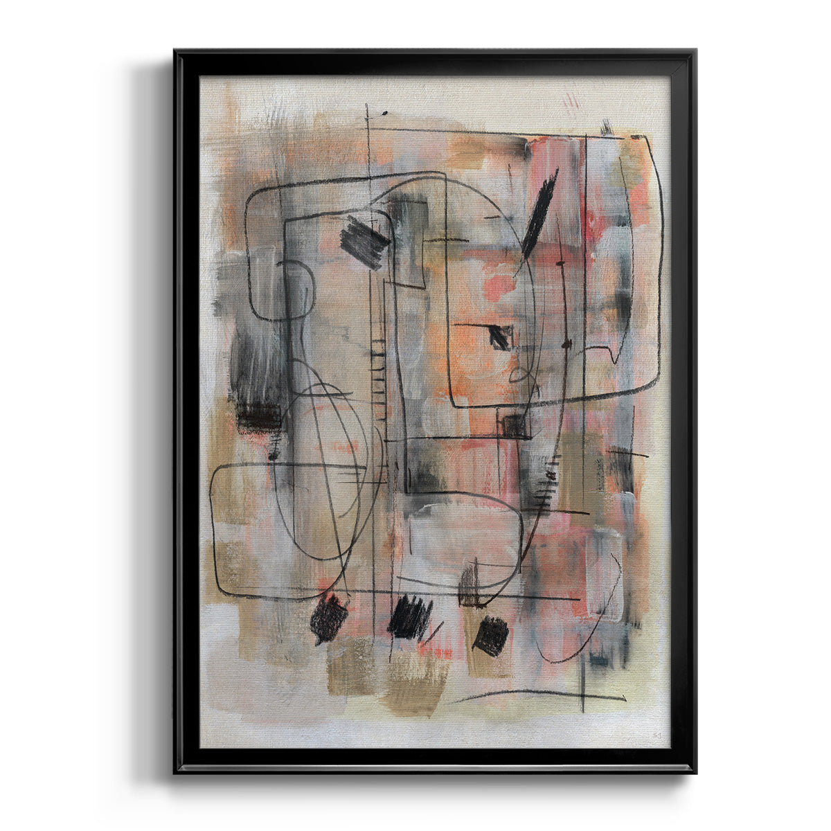 Walled City - Modern Framed Canvas Print