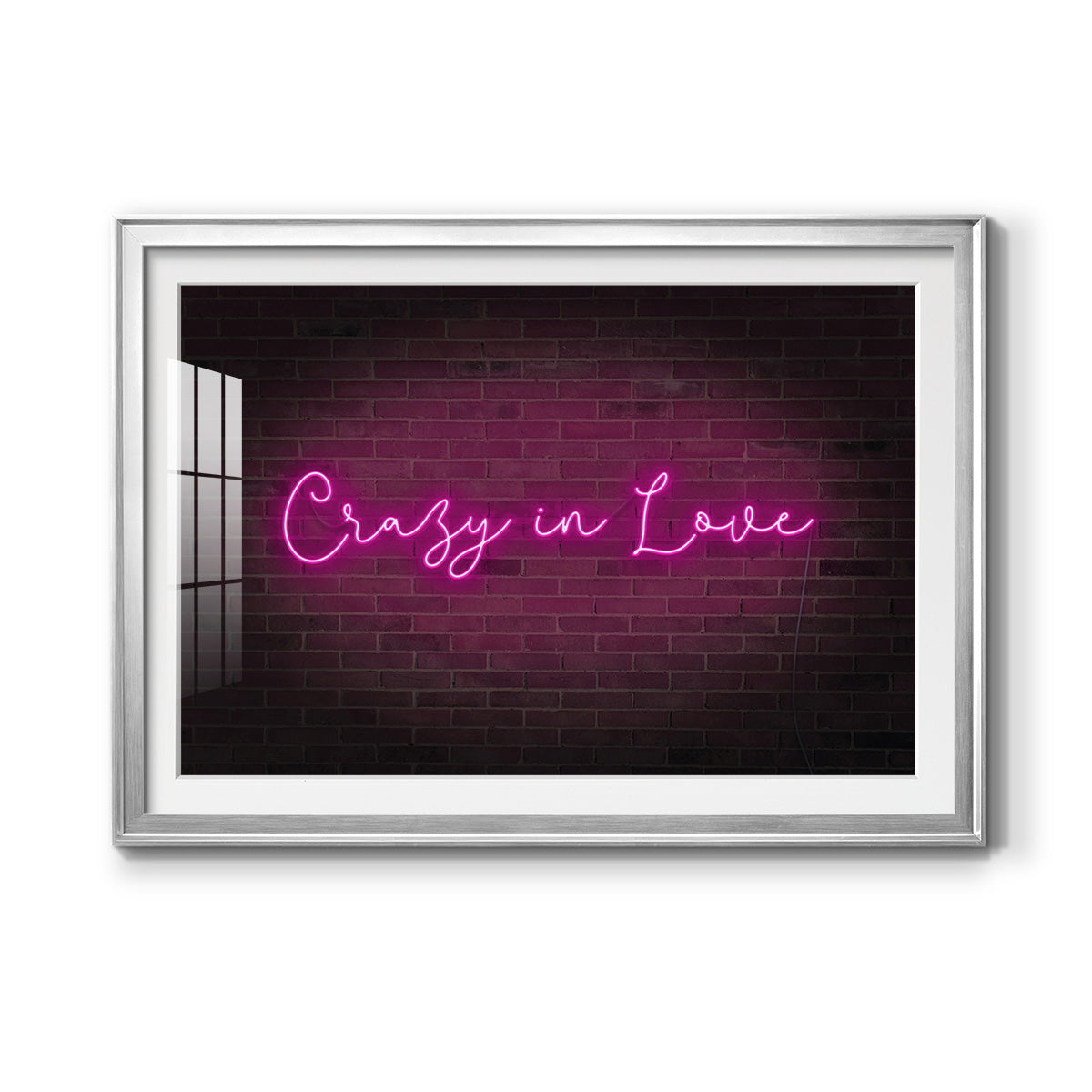 Neon Love II - Modern Framed Art Print