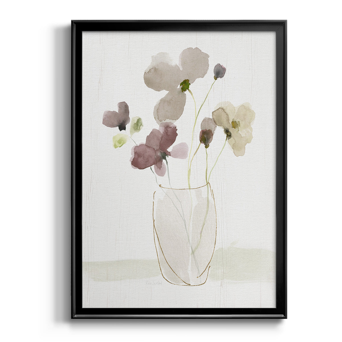 Choose Happy Bouquet II - Modern Framed Canvas Print