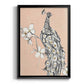 Peacock in Gold I - Modern Framed Canvas Print