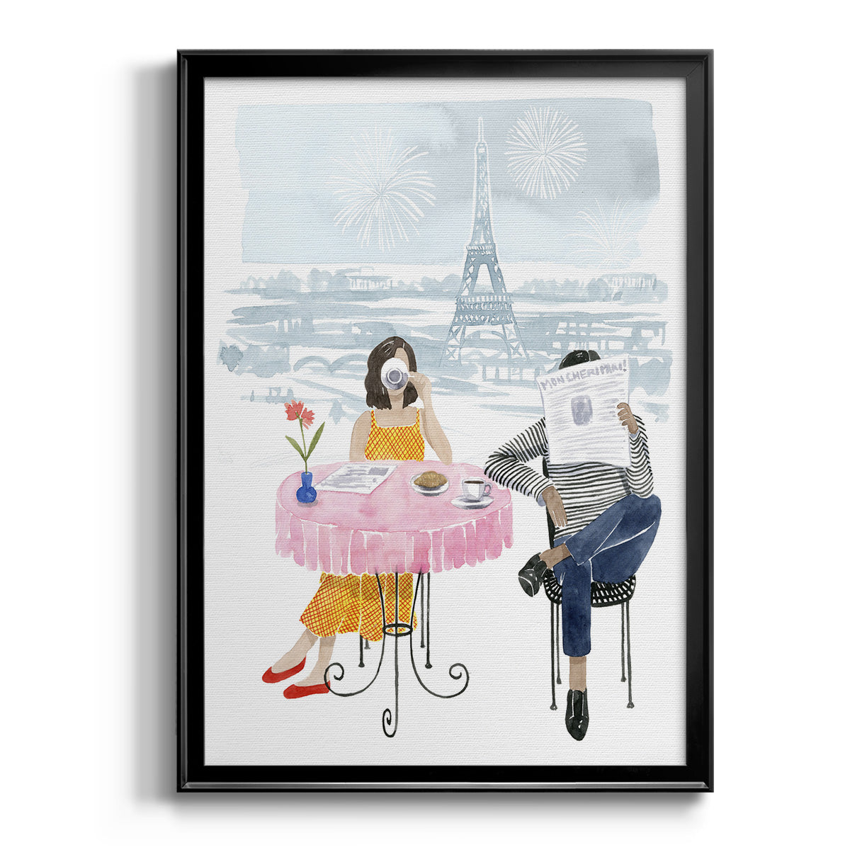 Paris in Love II - Modern Framed Canvas Print