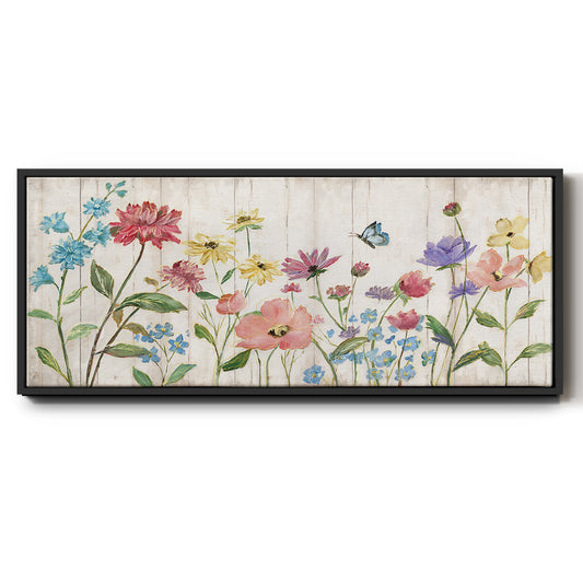 Wildflower Flutter On - Floater Framed Canvas Print