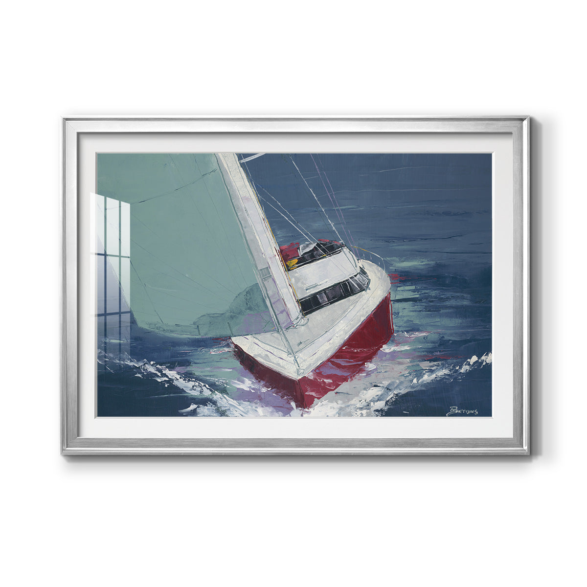 Day Sailing Premium Framed Print - Ready to Hang