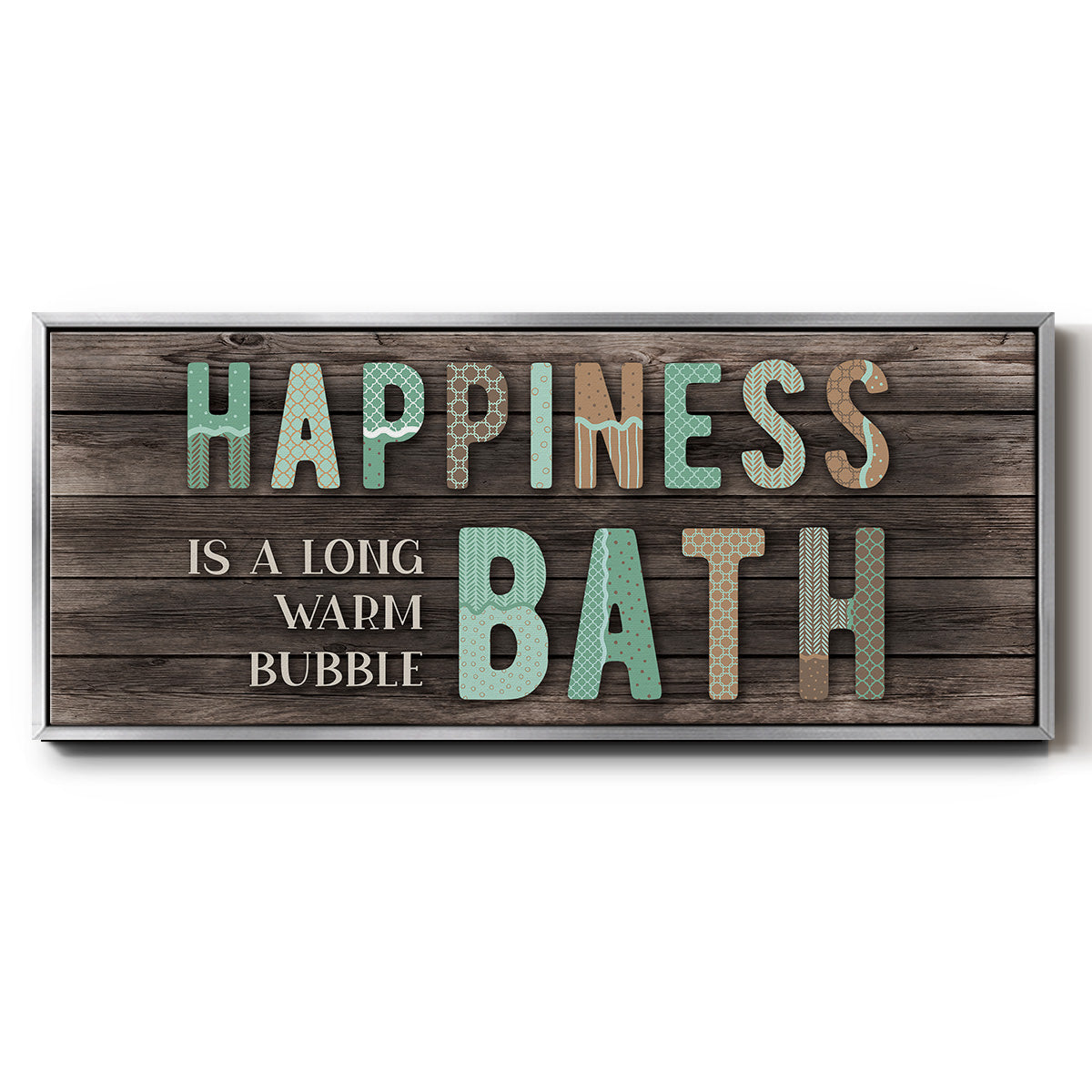 Happiness Bath - Floater Framed Canvas Print