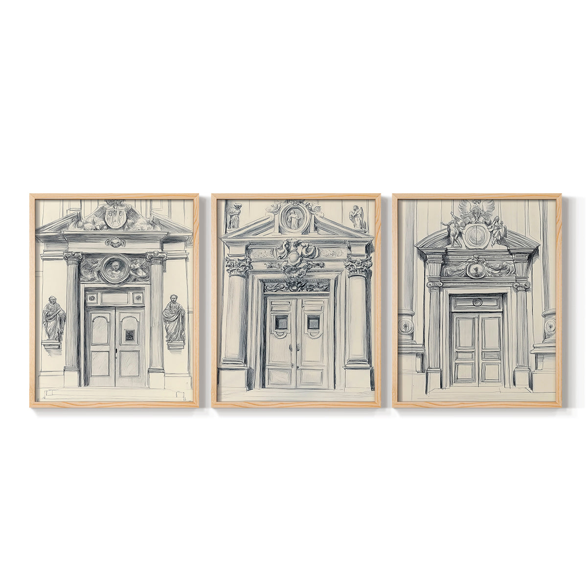 Landscape Study Series V - Restickable Framed Art Set