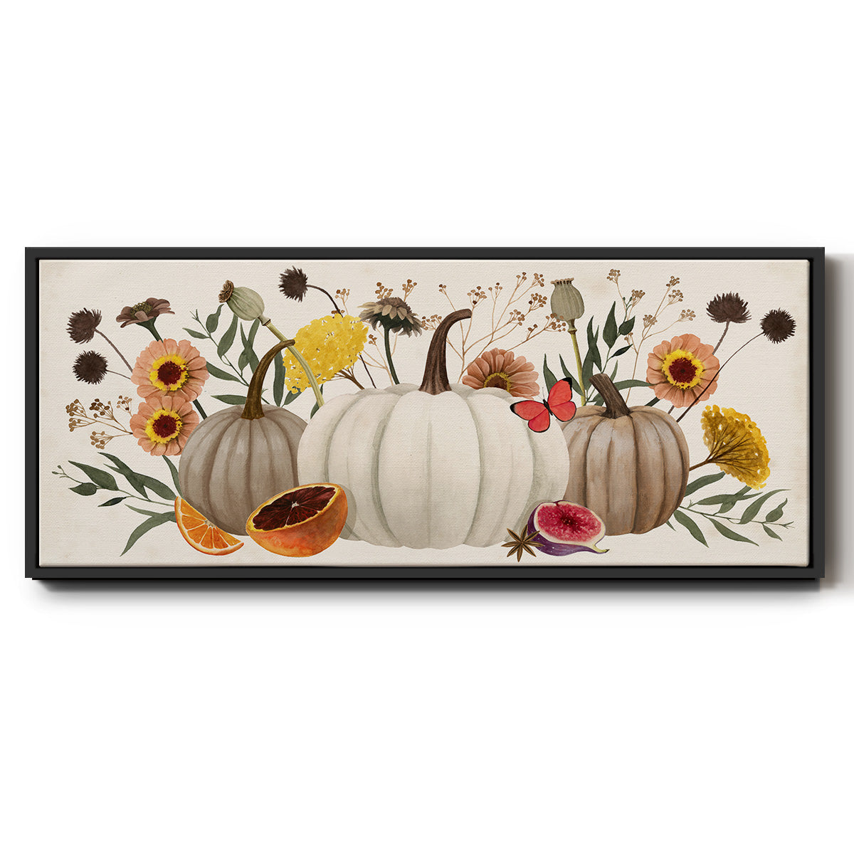 Fall Botanicals - Floater Framed Canvas Print