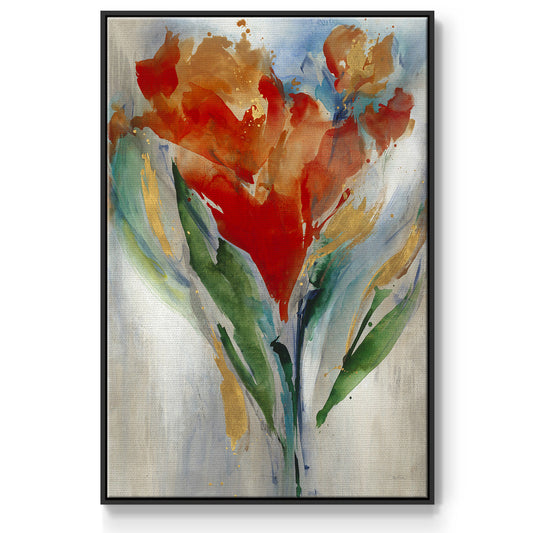 Wild Flower Bouquet Framed Premium Gallery Wrapped Canvas - Ready to Hang