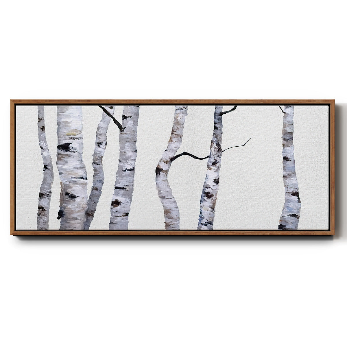 Birch Trees I - Floater Framed Canvas Print
