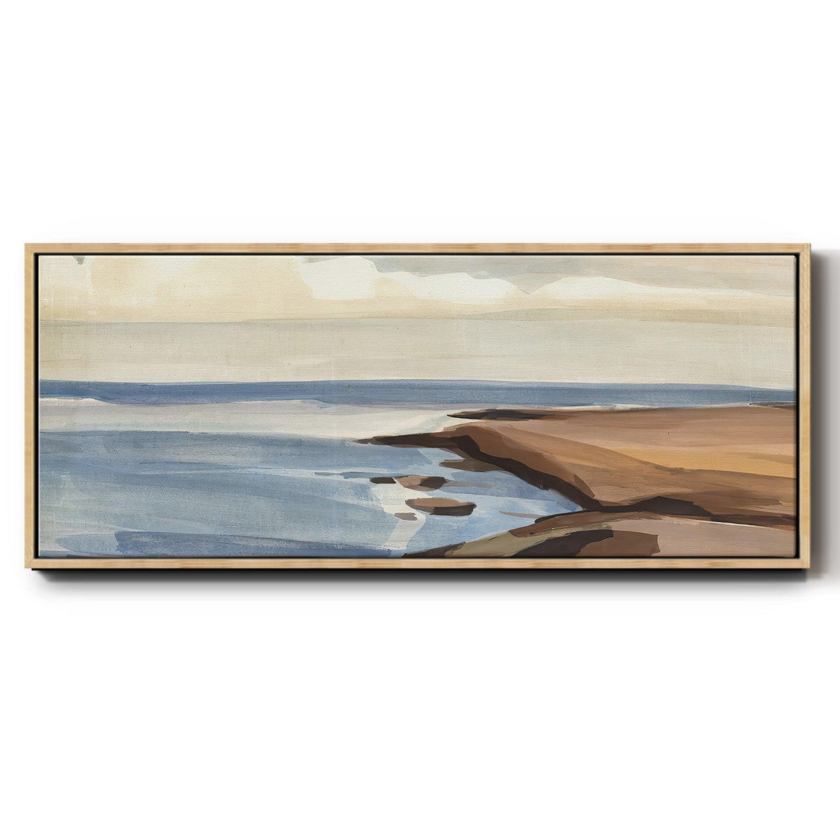 Shore Days II - Floater Framed Canvas Print