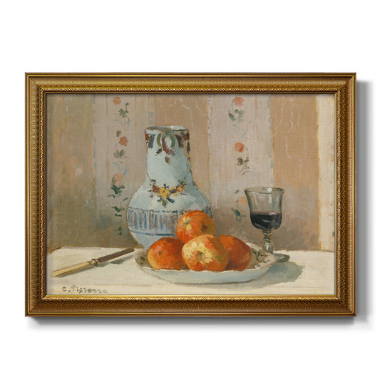 Still Life with Apples and Pitcher Premium Framed Canvas- Ready to Hang